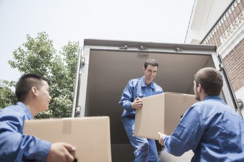 Loaded moving truck for residential and commercial transport