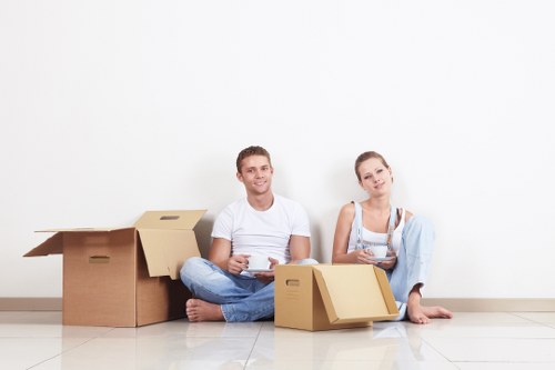 Local moving van prepared for a residential or business move in Colliers Wood