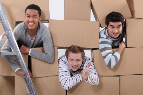 Removal team planning a move in a Colliers Wood flat or house