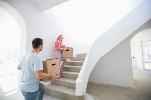 Waste collection and compliant disposal handling by a moving team
