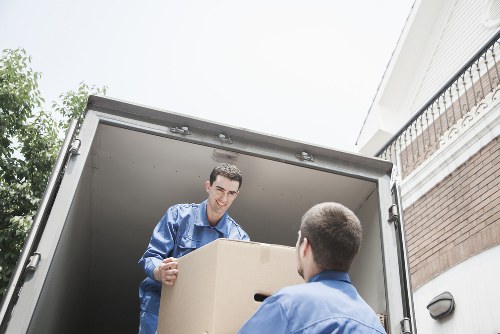 Moving van arranged for a home or office relocation in Colliers Wood