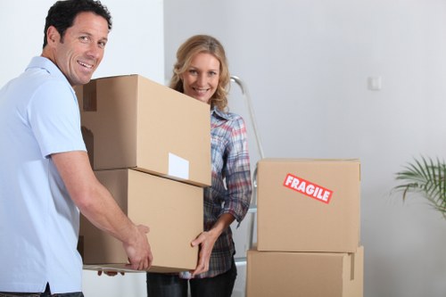 Local office relocation with desks and equipment being loaded safely
